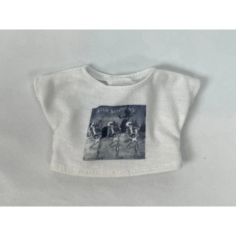 Disney Nuimos Silly Symphony Skeleton Dance White Shirt Frightful Clothes